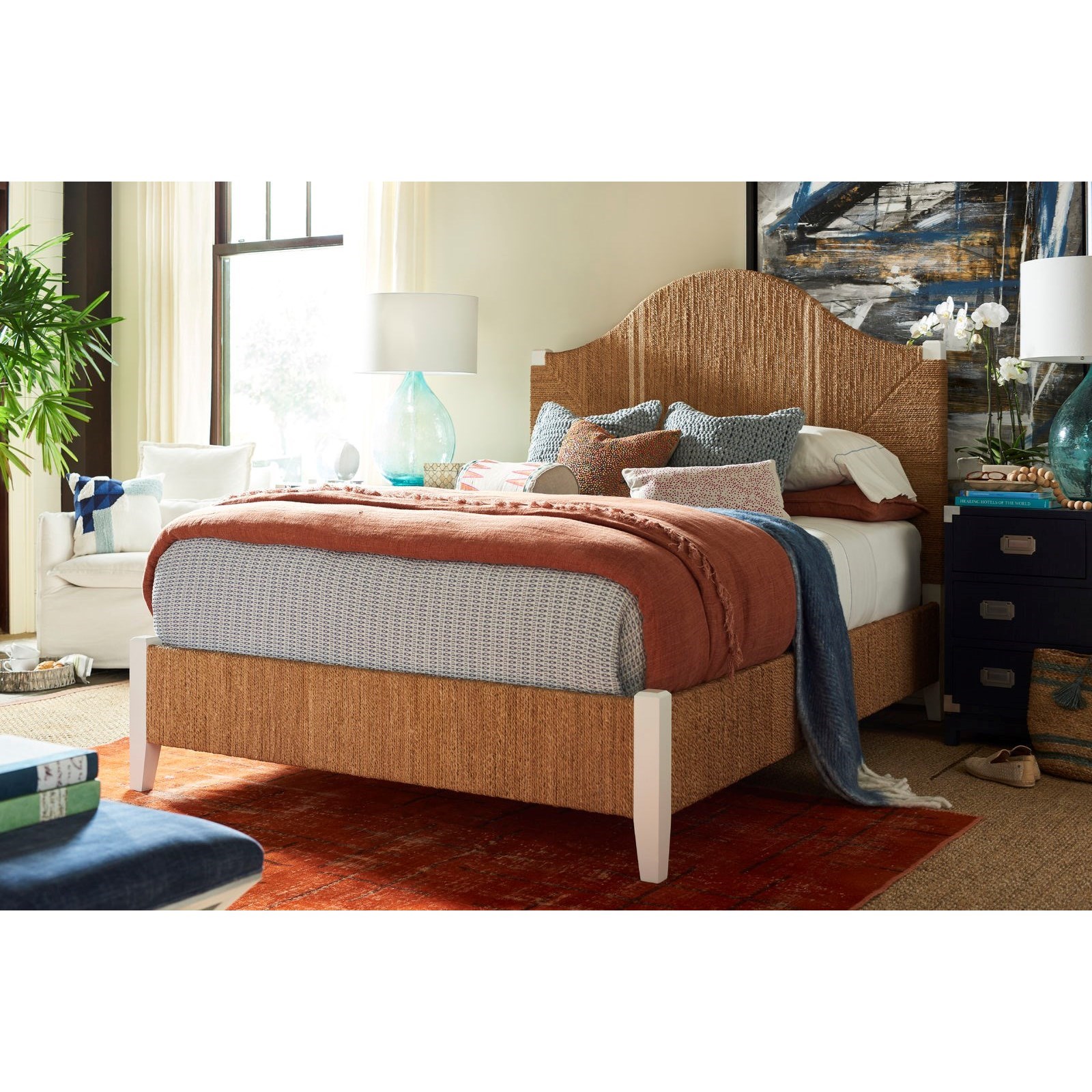 Coastal king bed frame online